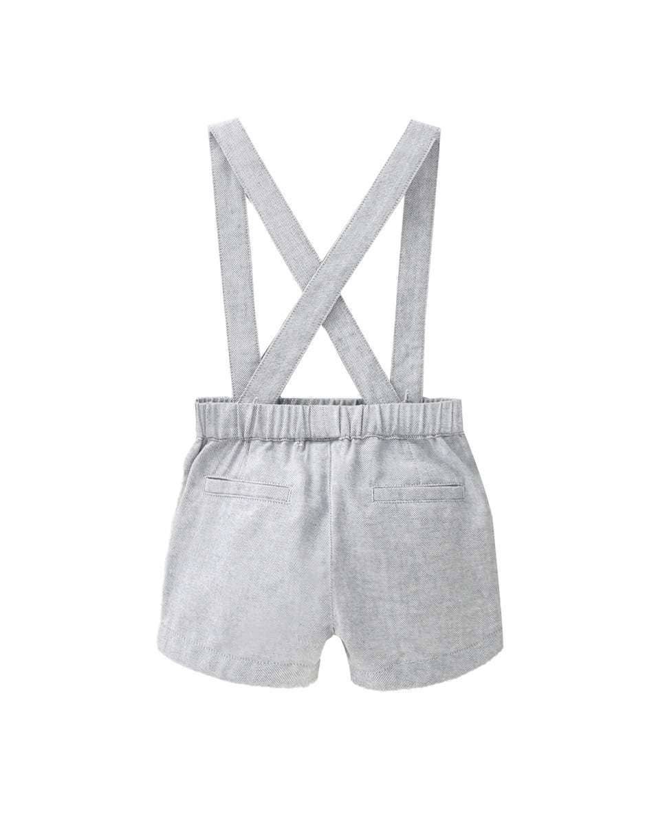 Short gris avec bretelles