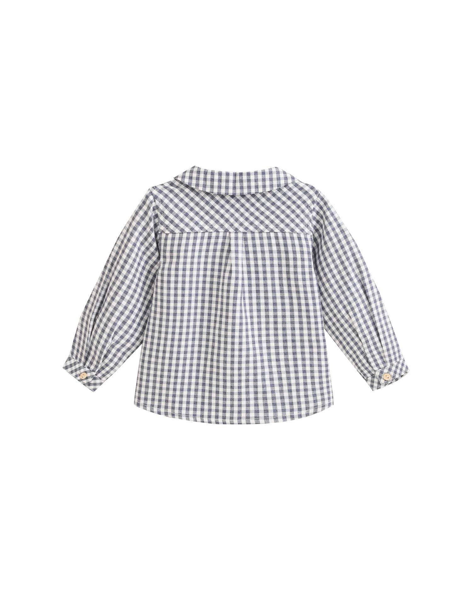Chemise à manches longues à carreaux