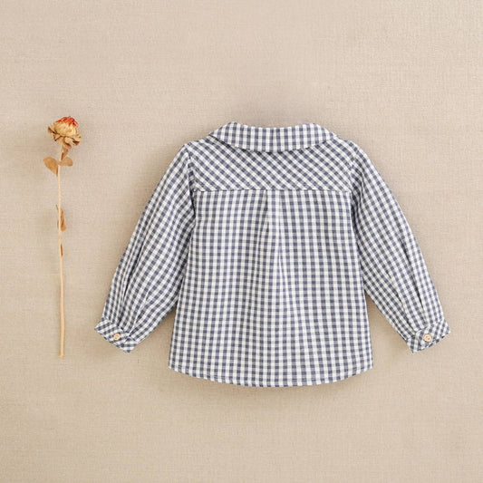 Chemise à manches longues à carreaux