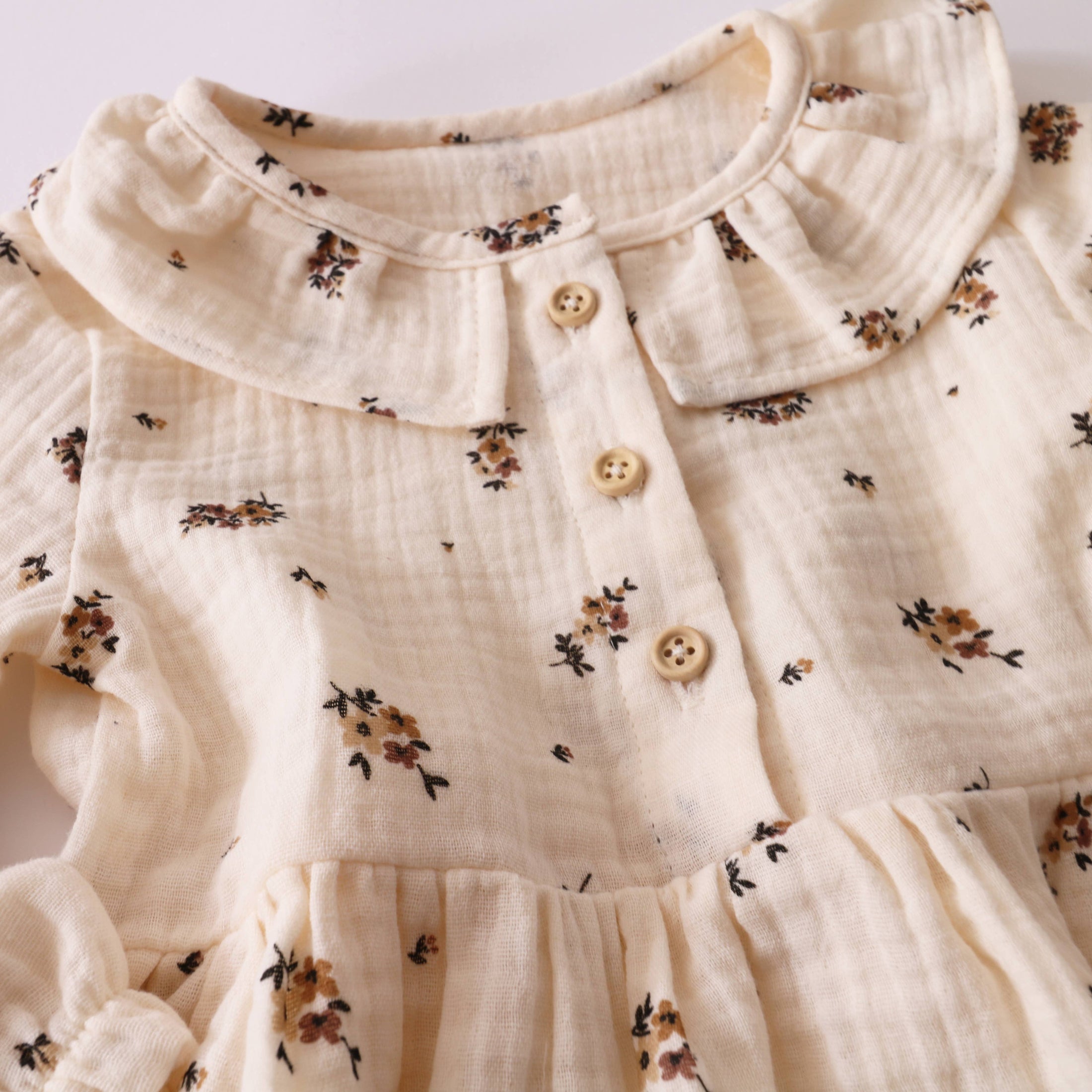 ROBE FLEURS CHOCOLAT