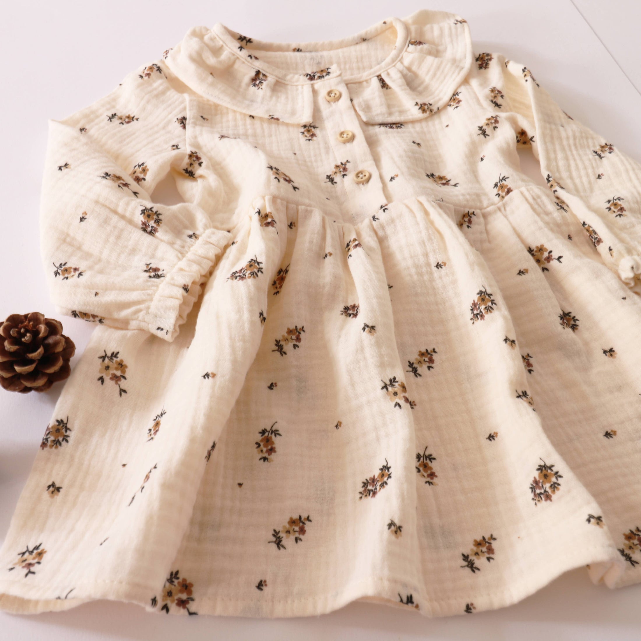 ROBE FLEURS CHOCOLAT