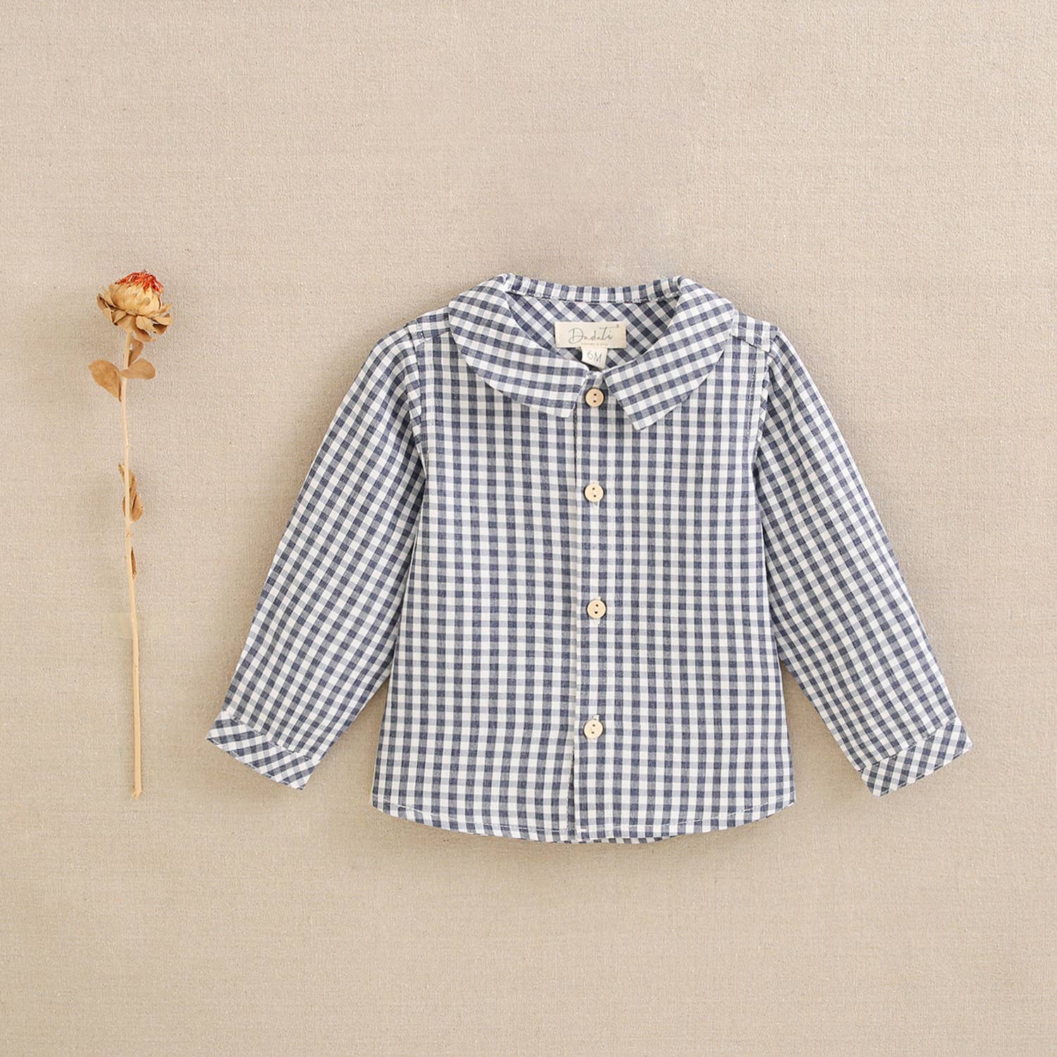 Chemise à manches longues à carreaux