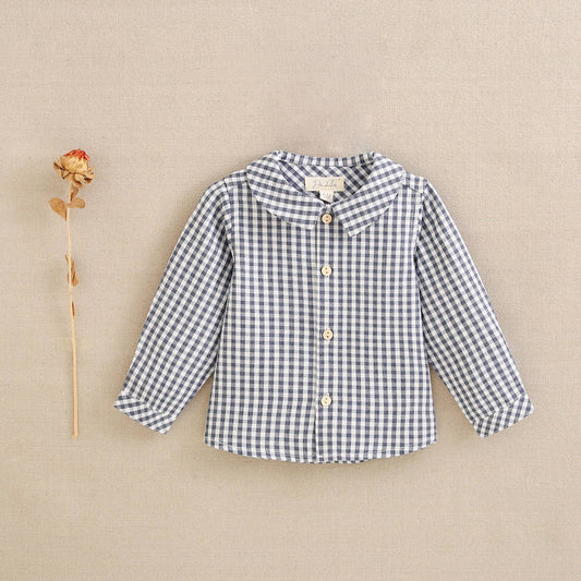 Chemise à manches longues à carreaux